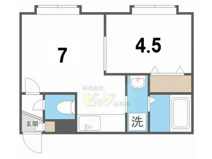 グラーベ本郷通(1LDK/3階)の間取り写真