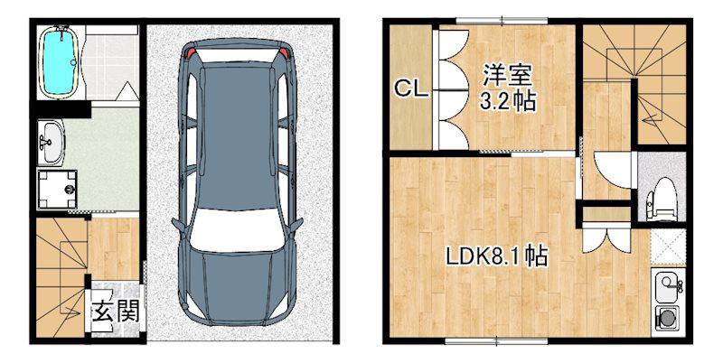 RENATUS VERITE(1LDK/1階)の間取り写真
