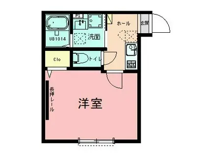 ハイズ湘南茅ケ崎(1K/2階)の間取り写真