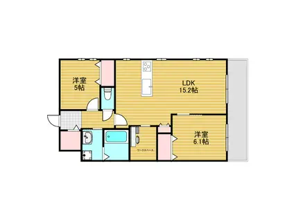 JACARANDA YARD(2LDK/2階)の間取り写真