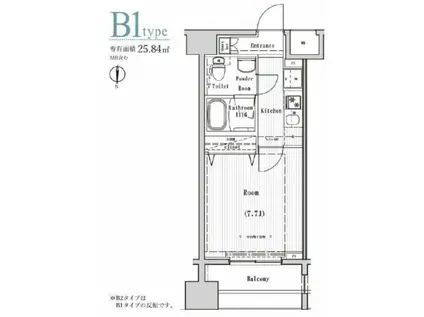 レオーネ南千住(1K/2階)の間取り写真