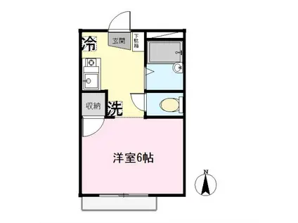 パークメゾン大岡山(1K/2階)の間取り写真