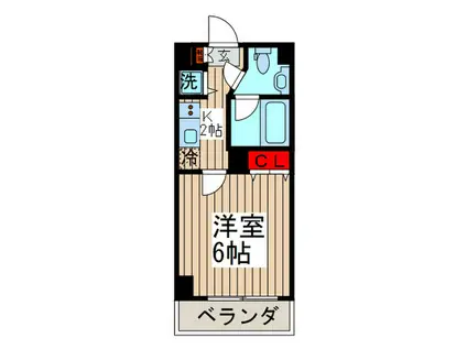 プレールドウーク東京ノースII(1K/2階)の間取り写真