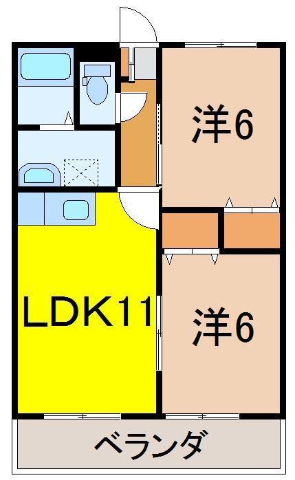 メゾン・ドゥ・セピアIII(2LDK/3階)の間取り写真