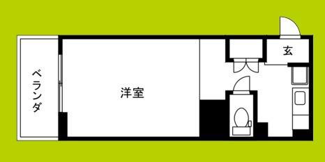 ライオンズマンション中之島(ワンルーム/7階)の間取り写真
