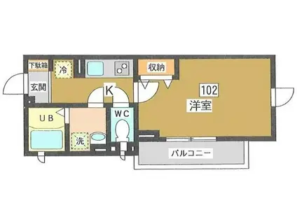 ハイツさくら(1K/1階)の間取り写真