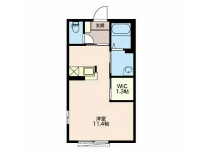 プルミエール(ワンルーム/1階)の間取り写真