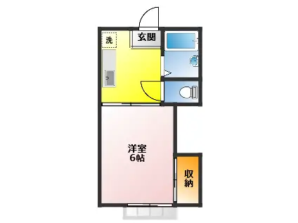 アネックス原(1K/2階)の間取り写真