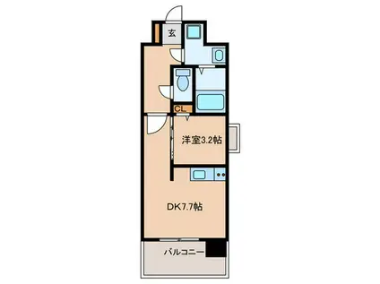 LUCENT VIVA ITOSHIMA(1DK/4階)の間取り写真