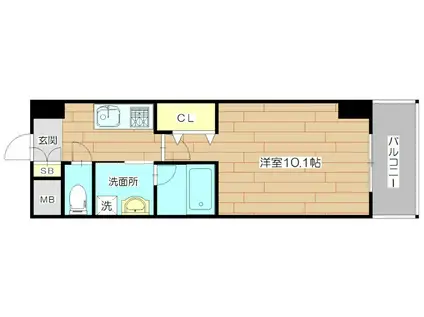 NKレジデンスたかつき(1K/3階)の間取り写真