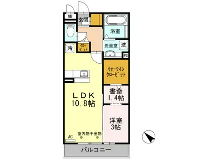 JOIE BONHEUR DEUX(1LDK/3階)の間取り写真