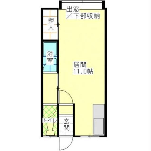 エレガンス日吉(ワンルーム/2階)の間取り写真