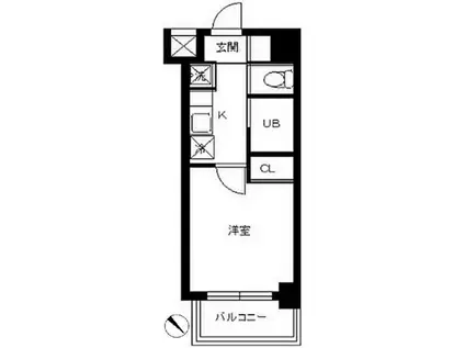スカイコート大塚(1K/7階)の間取り写真