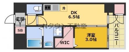 エステムコート名古屋鶴舞IIレアーヴ(1DK/3階)の間取り写真