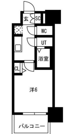 メイクスアート新栄III(1K/10階)の間取り写真