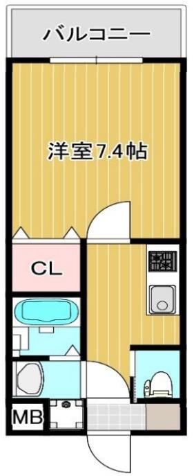 メゾン上小阪(1K/5階)の間取り写真