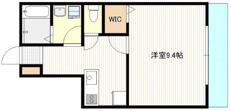 メゾンドルポ吉見園(1K/2階)の間取り写真