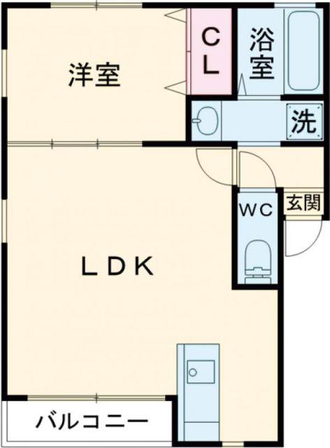 REVE有福III(1LDK/3階)の間取り写真