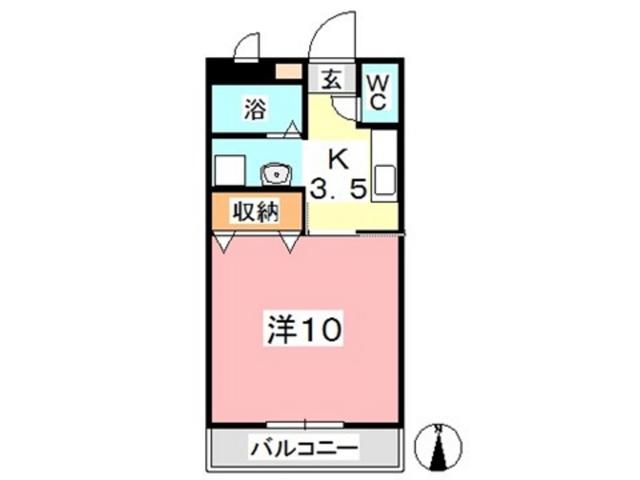 フジパレス(1K/3階)の間取り写真