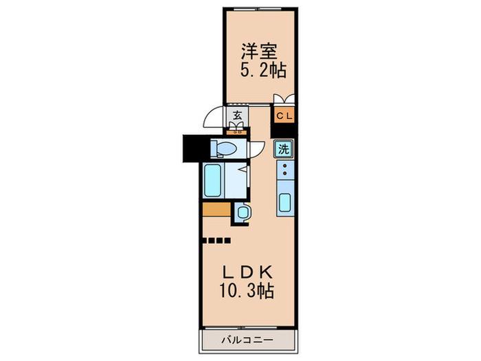 ストークハイム目白(1LDK/4階)の間取り写真