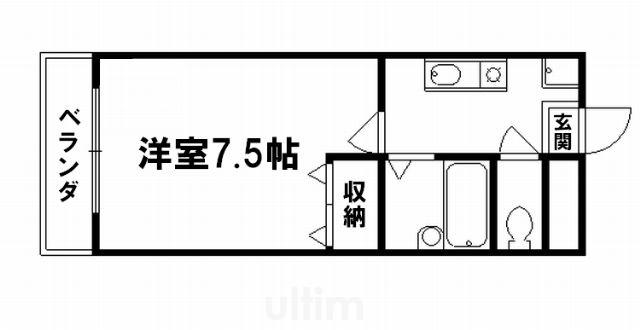 オークセブン(1K/6階)の間取り写真