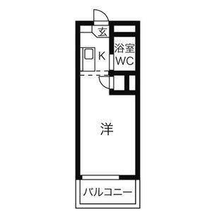 KMハイツ(1K/1階)の間取り写真