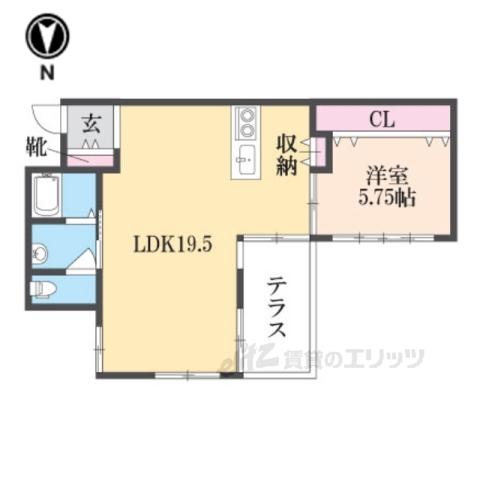 SKコーポ長瀬(1LDK/1階)の間取り写真