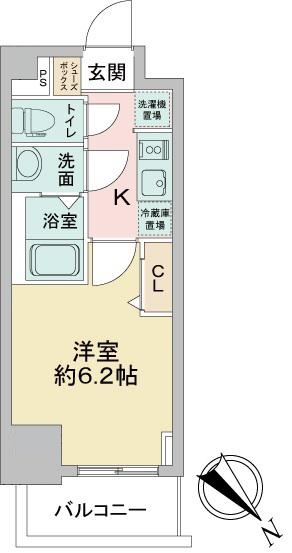 アステリ鶴舞テーセラ(1K/10階)の間取り写真