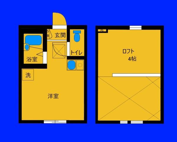 T・T白楽(ワンルーム/1階)の間取り写真