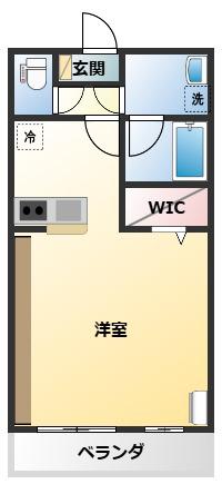 エーデルハイム中込(1K/1階)の間取り写真