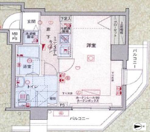 ロイヤルアメニティー西戸山(1K/11階)の間取り写真