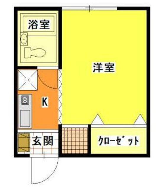 プチメゾン稲生(1K/2階)の間取り写真