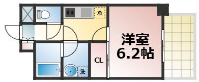 セイワパレス真田山公園南(1K/5階)の間取り写真