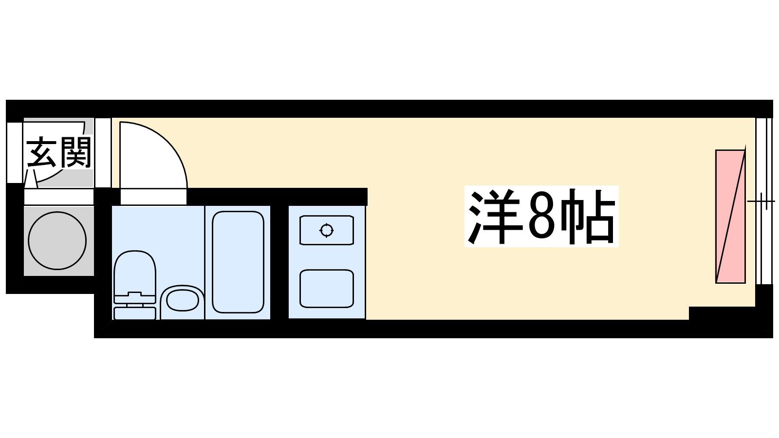 ファミールハイツ北大阪3号棟(ワンルーム/3階)の間取り写真