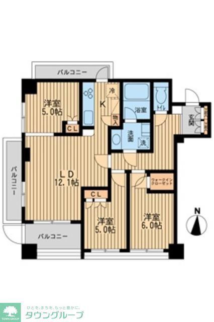 プロスペクト森下(3LDK/1階)の間取り写真