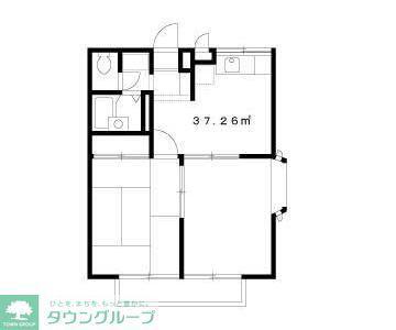 エステートSK2(2DK/2階)の間取り写真