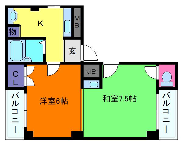 ツーバイホームビル(1LDK/3階)の間取り写真