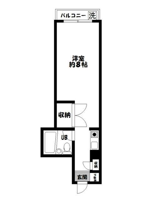 エクセレントコート東六郷(ワンルーム/4階)の間取り写真