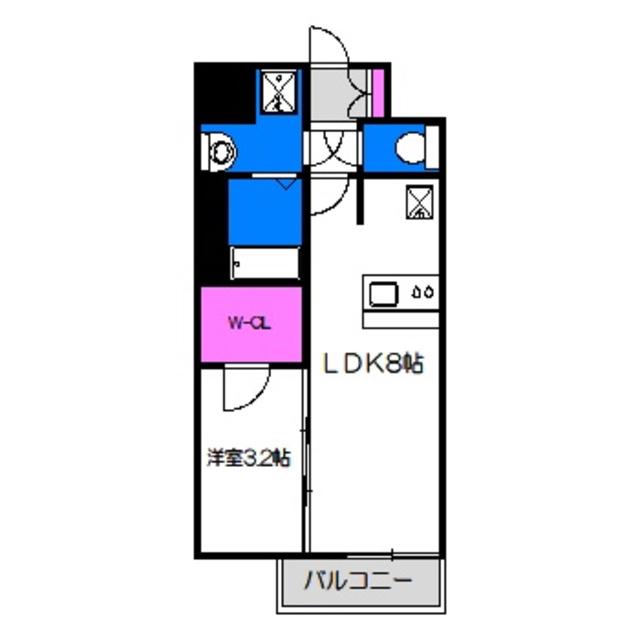 アドバンス大阪ブリアント(1LDK/11階)の間取り写真