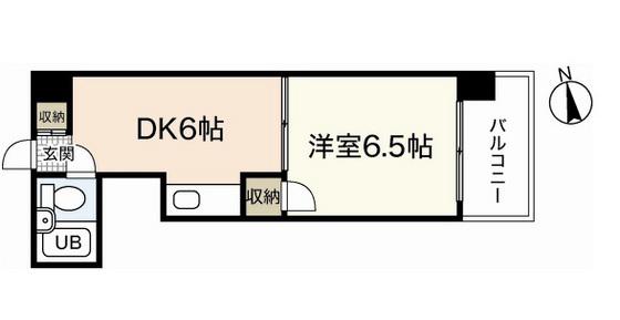 パティシェール吉川(1DK/5階)の間取り写真