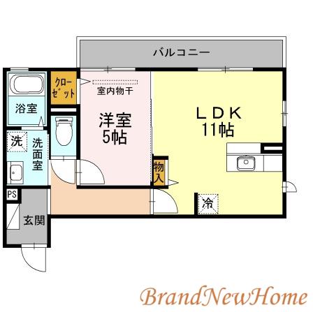 地下鉄御堂筋線 北花田駅 徒歩10分 2階建 築14年(1LDK/2階)の間取り写真