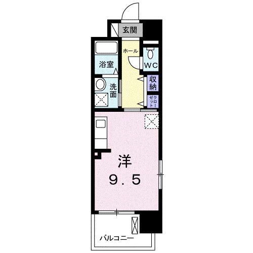 グランドール到津フォレスト(ワンルーム/5階)の間取り写真