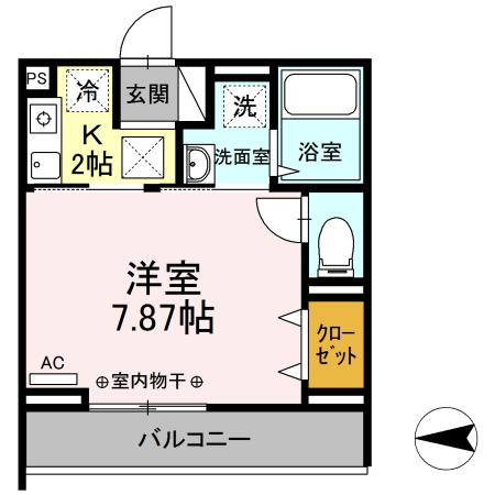 COMFORT YUUYA(1K/1階)の間取り写真