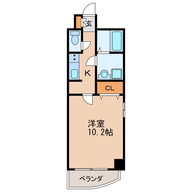 フィルストン白壁(1K/10階)の間取り写真