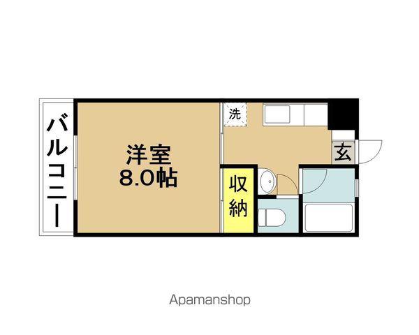 ハートランド(1K/4階)の間取り写真