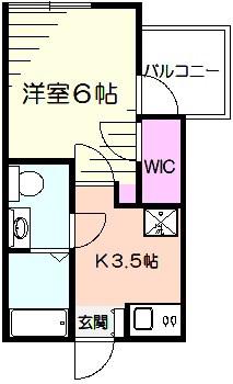クレドメゾン武蔵小杉(1K/3階)の間取り写真