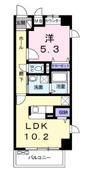メゾン・ド・セイ(1LDK/4階)の間取り写真