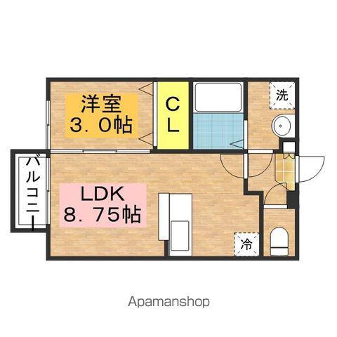 エクレール(1LDK/1階)の間取り写真