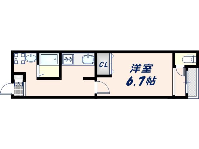 稲田大発マンション(1K/2階)の間取り写真