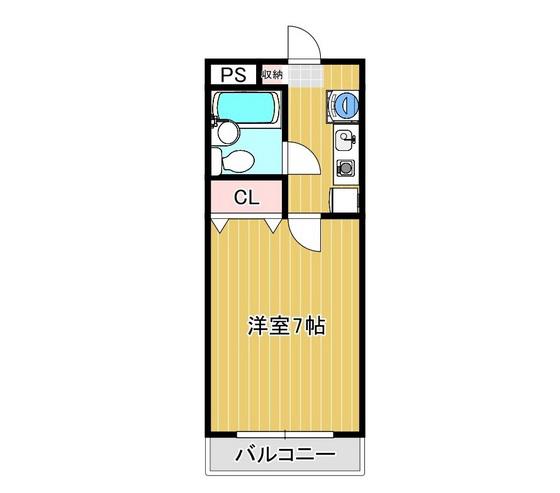 ウィズ20(1K/4階)の間取り写真